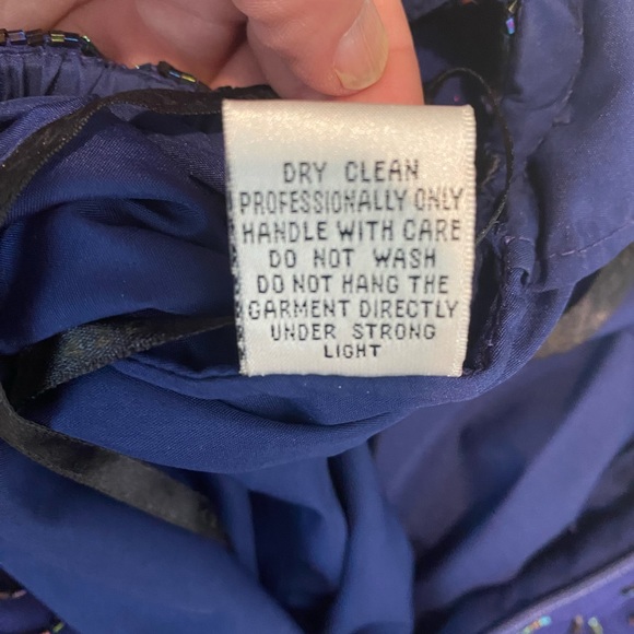 Andretti Donatello Mardi Gras or Prom Gown, Size Juniors Med or Wonens S, Blue - Picture 9 of 10